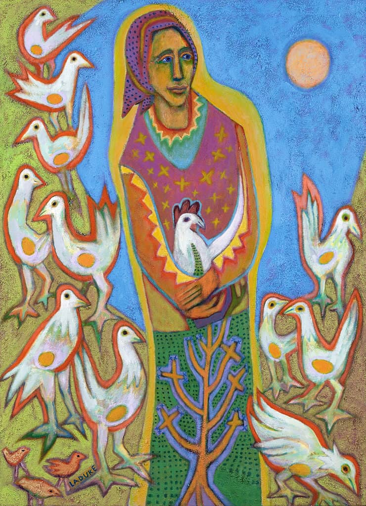 Poland Chicken. Art by Betty LaDuke. Photgraphy by Robert Jaffe