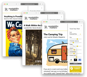 An image of three different posts on Readability Matters